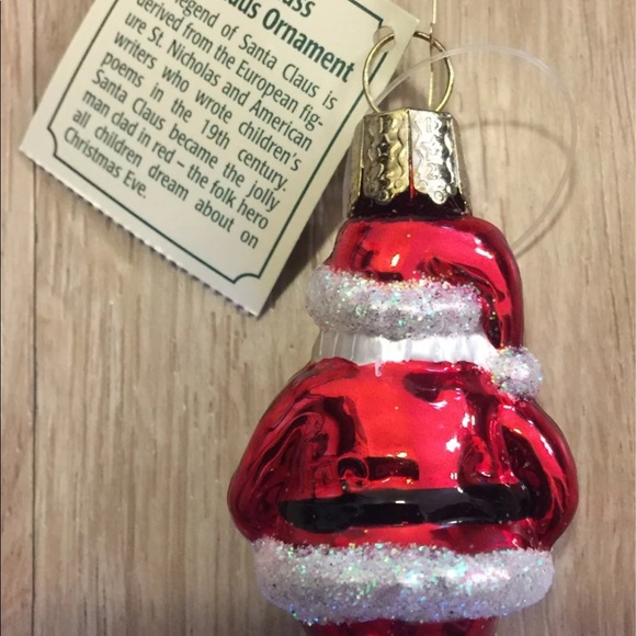 Santa Claus Glass Ornament 1225 - Picture 3 of 4